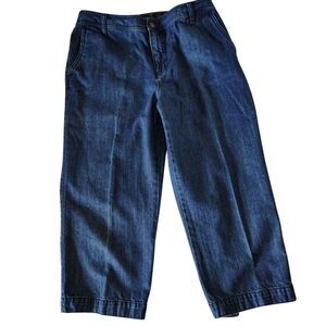 Liz Claiborne Audra Straight Leg Denim Capri Jeans High-rise Size 12 Women's